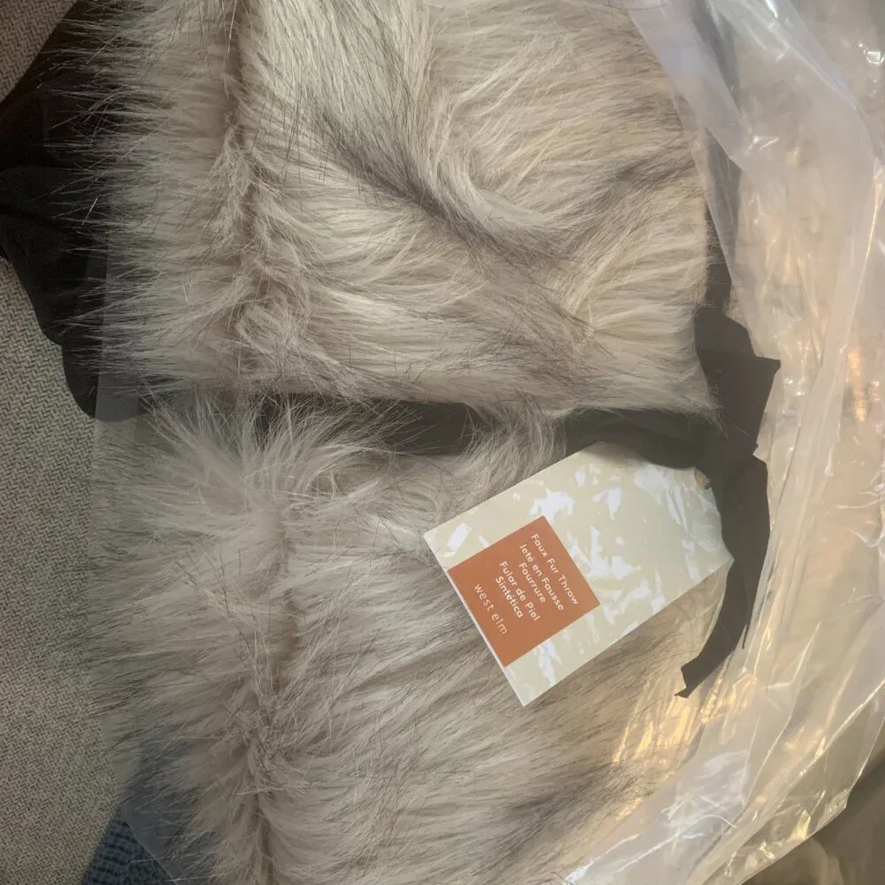 West Elm Faux Fur Blanket